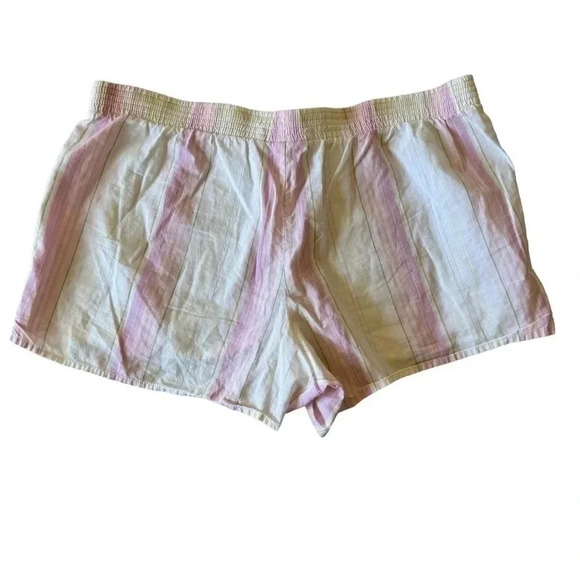 Gap Lightweight Cotton Pink White Strips Pull on Sleepwear Shorts SZ XS #2177 - Picture 4 of 11